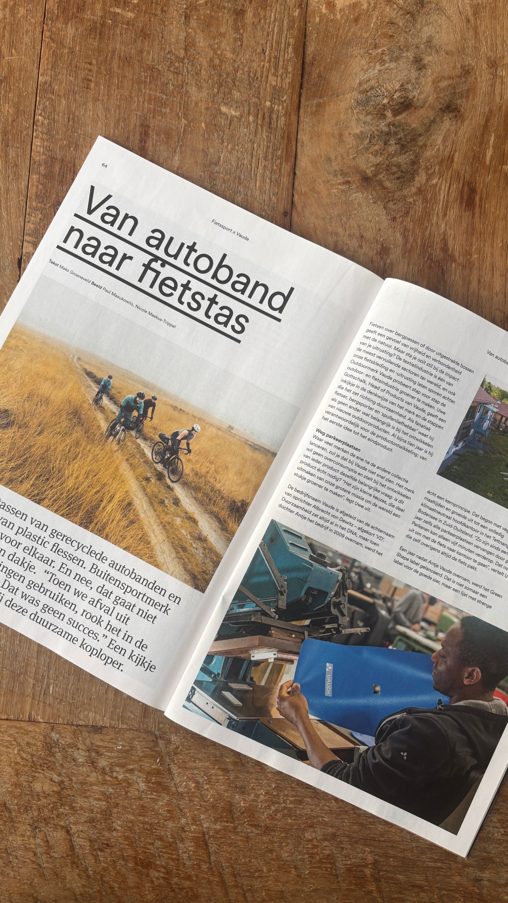 Fietssport Magazine | Vaude: Van autoband naar&nbsp;fietstas